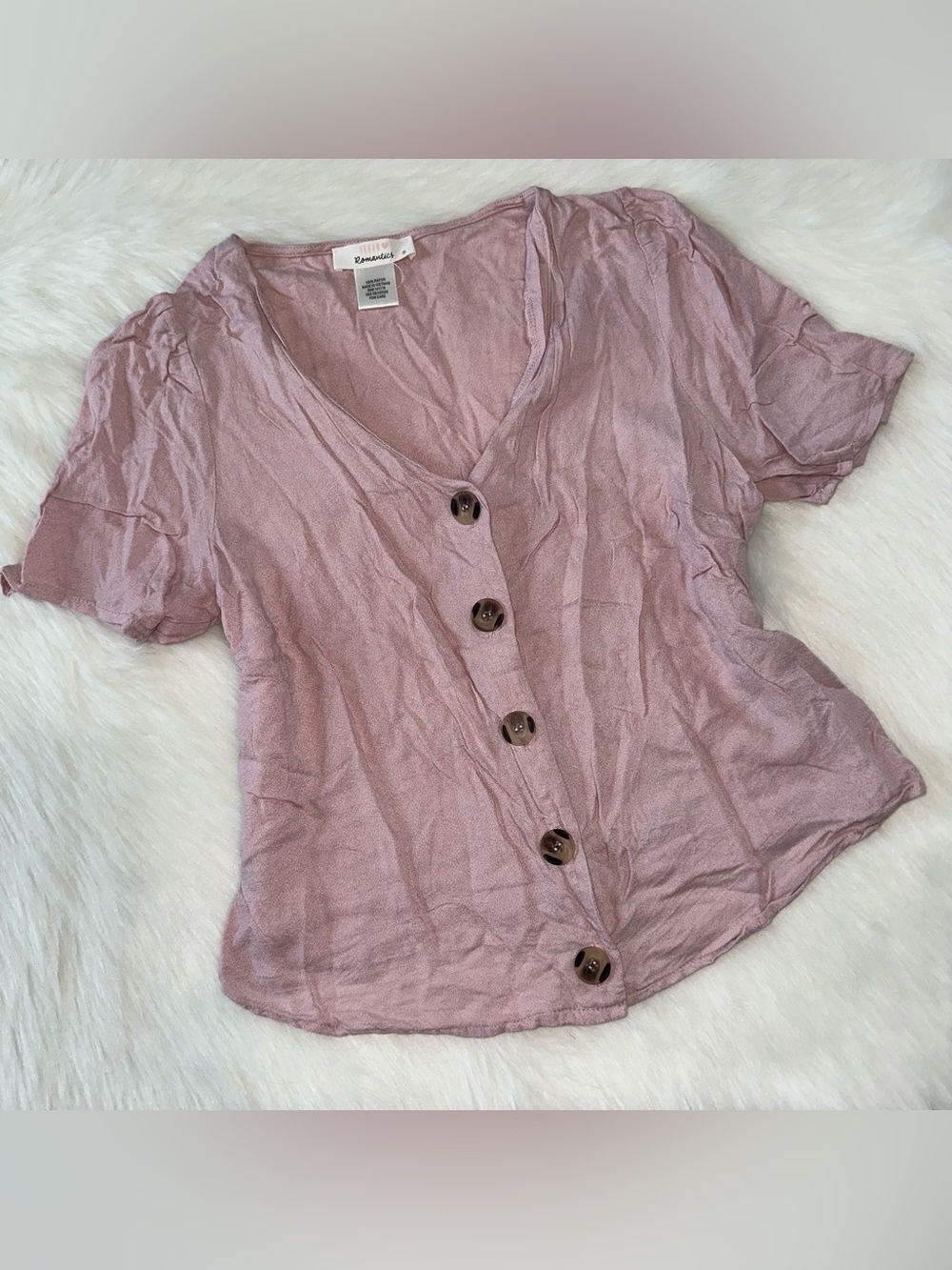 Pink Button Down Blouse
